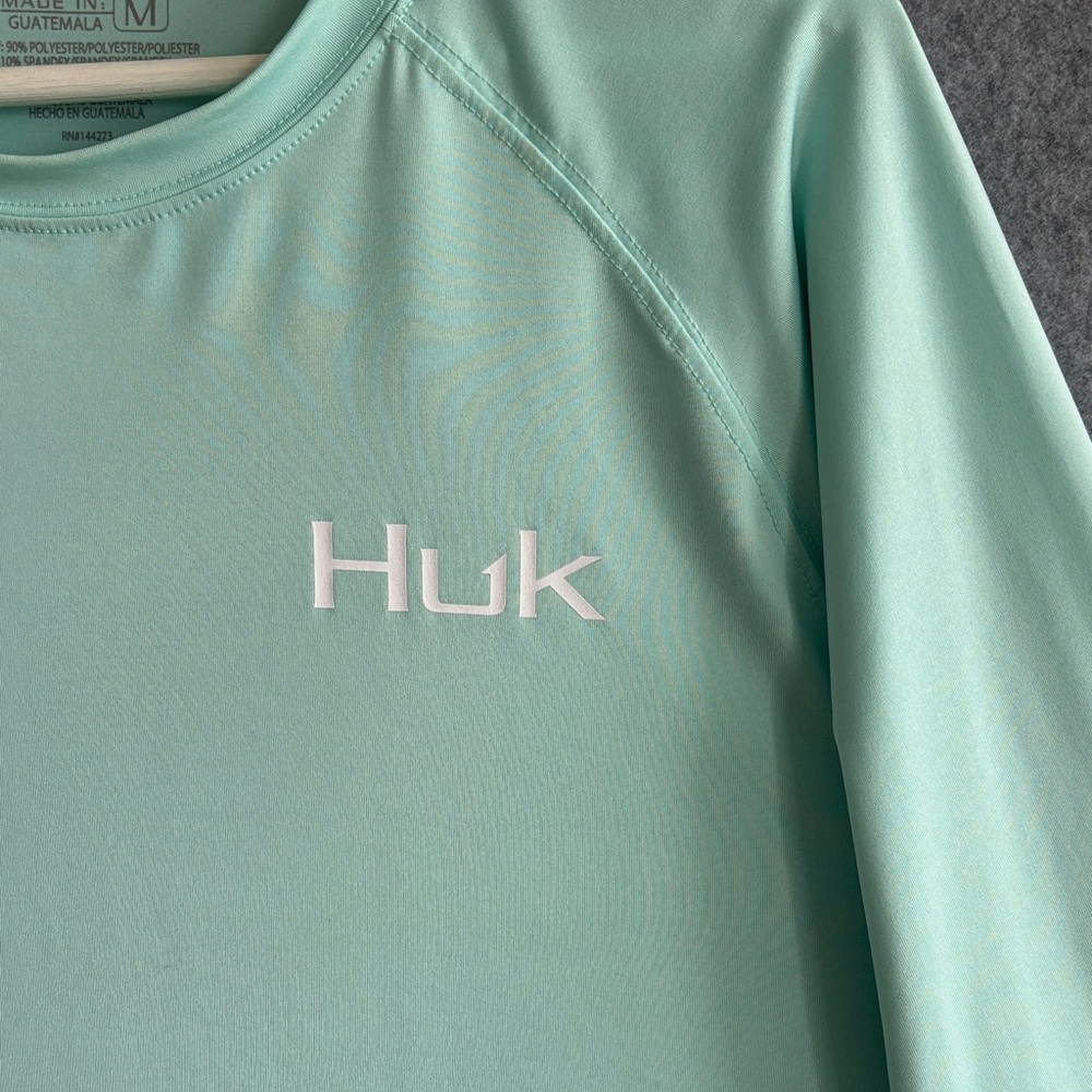 Huk Performance Fabric Shirt M Seafoam - Picture 4 of 7